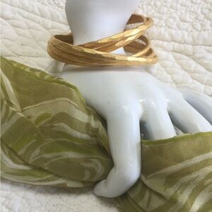 Gold Hammered Bangle Bracelets